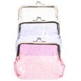 thumbnail image 4 of 3 Pcs Porte-Monnaie Transparent avec Fermoir Design pour Femme Fille, 4 of 8