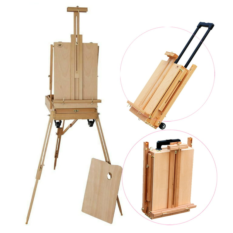 Zimtown Portable Folding Artist Tabletop Easel with Wheels