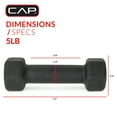thumbnail image 6 of CAP Barbell 32 lb Neoprene Dumbbell Set with Rack, Black, 6 of 10