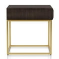 thumbnail image 3 of Furniture of America Giffore Metal 1-Drawer End Table in Walnut, 3 of 5