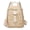 Beige, variant on Vintage Textured Small Backpack - Women's Mini PU Leather Rucksack with Buckle Flap, Gold-Tone Hardware, Adjustable Straps for Daily Casual Travel