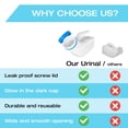thumbnail image 4 of Urinarios para hombre Tilcare que brillan en la oscuridad, 1000 ml (paquete de 3), 4 of 6