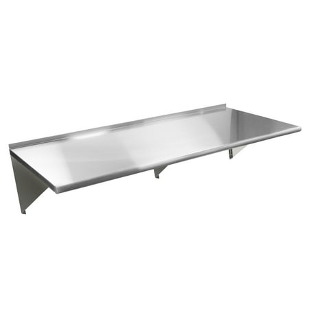 Stainless Backsplash - GRIDMANN NSF Stainless Steel Kitchen Wall Mount Shelf Commercial Restaurant Bar w/ Backsplash - 14