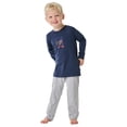 thumbnail image 3 of SCHIESSER Pijama largo para niño, con pierna abierta, algodón, estampado Azul/Gris 128, 3 of 5