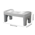 thumbnail image 3 of Eolstice Toilet Stool Squatting Poop Stool, Bathroom Step Stool, Potty Assistance Step for Toilet Use, Home Bathroom, Elderly Aid, Childrens Helper, Non Slip Base(White), 3 of 6