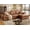 brown, variant on QuzyAor 99.6" PU Leather Sofa with Movable Ottoman, 3-Seater L-Shaped Couch, Waterproof & Wear-Resistant, Cream White, Ideal for Living Rooms, Apartments & Home Theaters