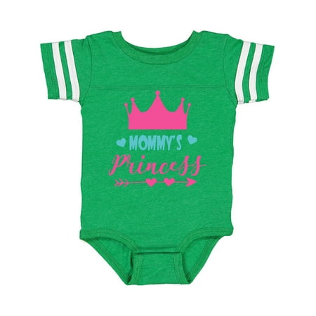 

Inktastic Mommy s Princess Crown Hearts - Pink Blue Gift Baby Girl Bodysuit