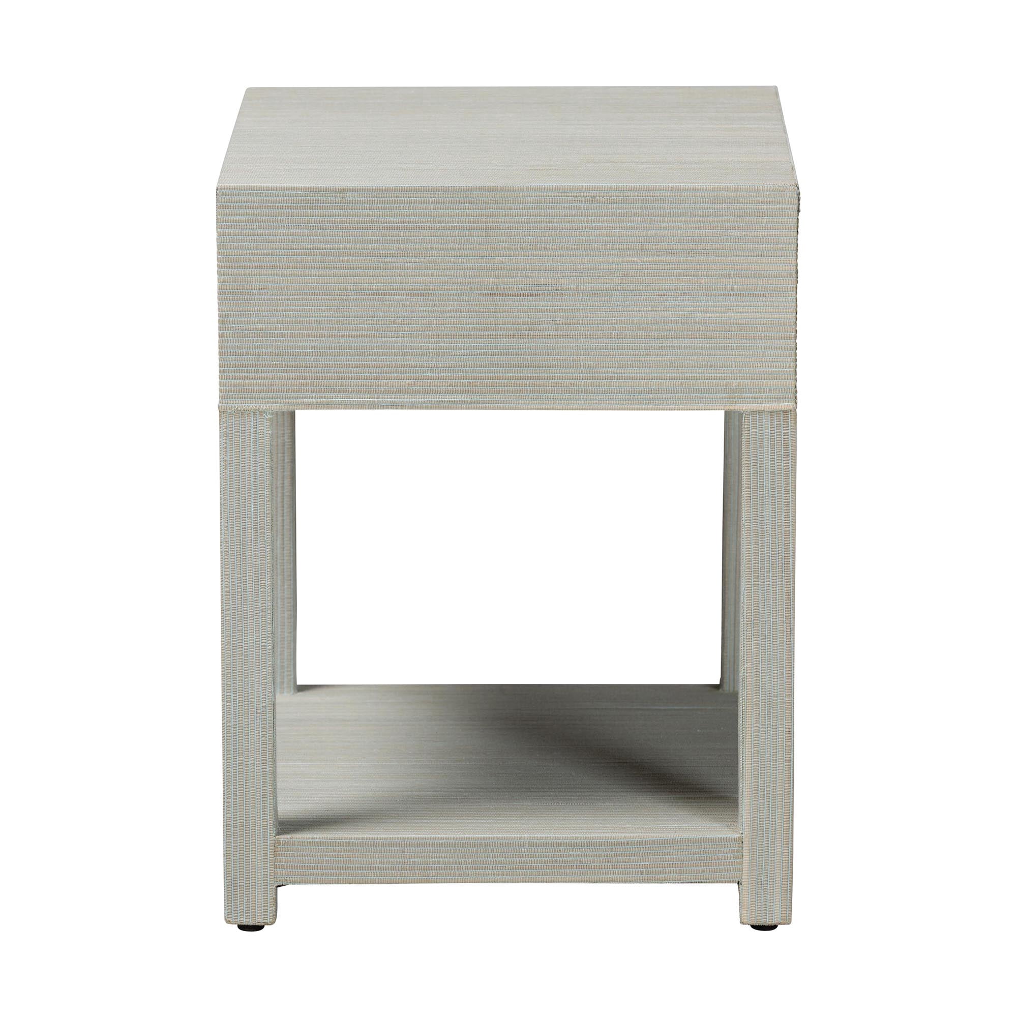 bali & pari Nata Boho Nightstand, 1-Drawer, Blue Grey