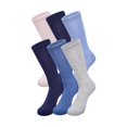 thumbnail image 1 of Medias GAP de mujer tipo crew suaves y elásticas, paquete de 6, azul blanqueado, 1 of 4