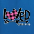 thumbnail image 6 of Wild Bobby Loved John 3:16 Inspirational/Christian Women Standard V-Neck Tee, Royal, Large, 6 of 6