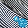 thumbnail image 3 of 1500 Thread Count Egyptian Quality Microfiber Deep Pocket Bedroom Classic Stripe Sheet Set, 3 of 3