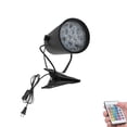 thumbnail image 1 of FSLiving Spot Clamp Lamp with 5.9ft Plug-in Cord Remote Control Adjustable Angle Black Metal Clip Light Modern Style RGB Mode for Photo Wall Mural Exhibit Stage Home Store - 1 Pack, 1 of 7