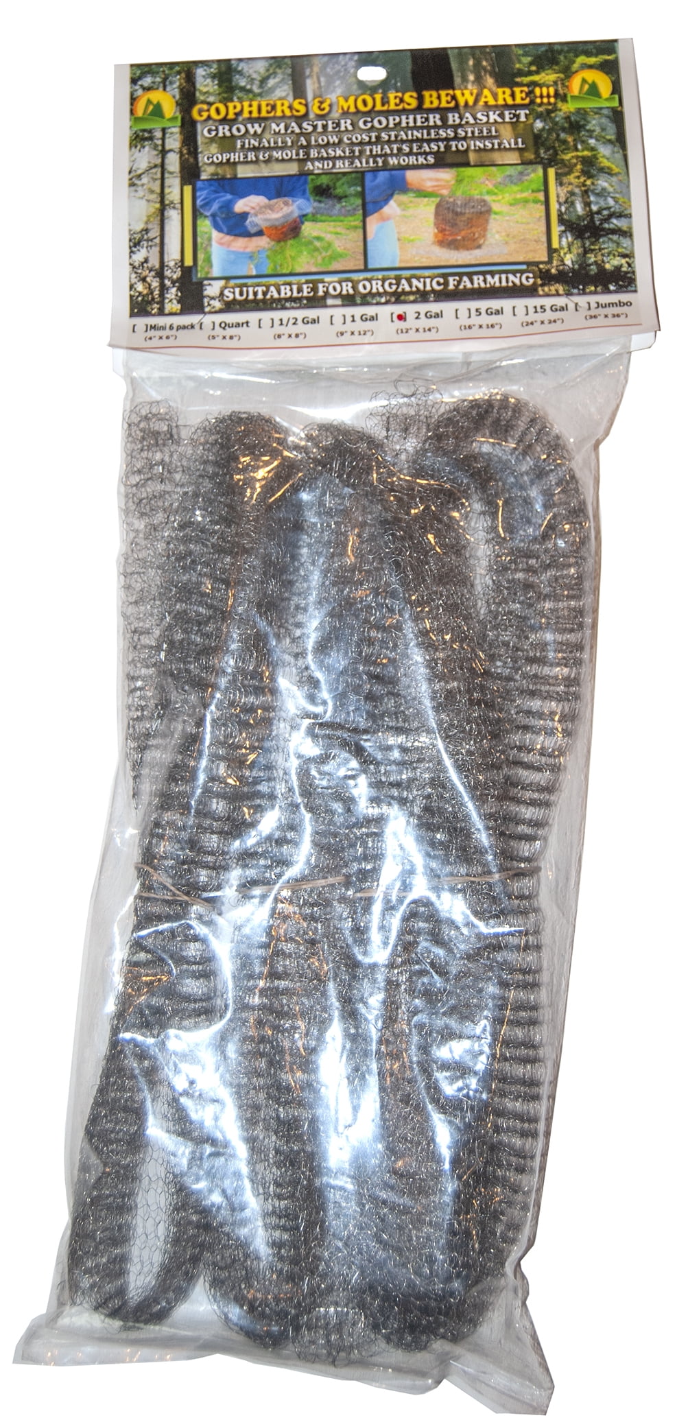 Western Planting 7534977 12" Grow Master Gopher Basket Gray Stainless