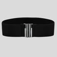 haxmnou buckle stretch dress belt lady elastic waist wide belts women wide fashion belt black