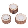 thumbnail image 3 of Vela de candelita de madera YLSHRF Estilo Retro portavelas de 3 Piezas para fiesta, 3 of 8