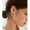 thumbnail image 2 of Solid 925 Sterling Silver Cuff Earrings Chain for Women Cartilage Wrap Earrings Helix Cuffs, 2 of 15