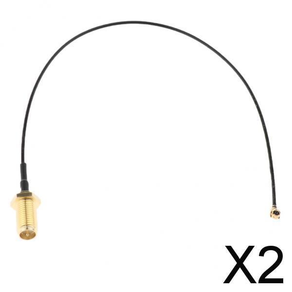 Cable adaptador de antena de extensión coaxial perfke paquete de 2 30 cm