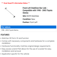 thumbnail image 2 of Front Left Stabilizer Bar Link - Compatible with 1998 - 2003 Toyota Sienna 1999 2000 2001 2002, 2 of 2