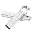 thumbnail image 2 of Handlebar Ends, Antiskid  Tight  Anodic Oxidation Grip Bike Handlebar Grips, Hard Hollow Design Cutting Process  For Bicycle Silver, 2 of 8