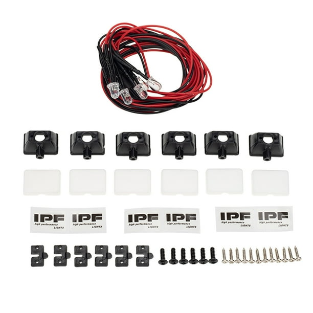 Lámpara brillante 1/10 accesorios de control remoto Accesorios de control remoto Accesorios Accesorios Crawlers Accesorio para automóviles Modificación 6 piezas de luces 1 Conjunto Yuarrent FN001642-02