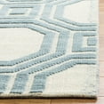 thumbnail image 3 of SAFAVIEH Martha Stewart Catrine Geometric Wool Area Rug, Ivory/Light Blue, 4' x 6', 3 of 5