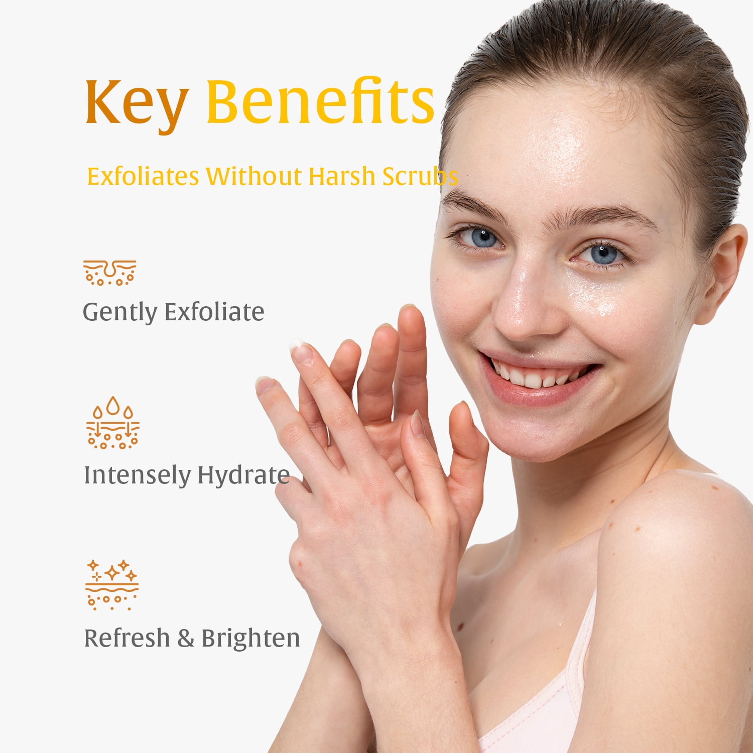3-in-1 Turmeric & Kojic Acid Skincare Set – Exfoliating Gel Peel + Amino Acid Foam Cleanser + Gentle Soap for Dark Spot, Dead Skin Cells Remover, Skin Brightening, Even Tone