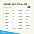 thumbnail image 4 of Gateron ks-15 Optical Key Switches for RGB Mechanical Gaming Keyboards | Plate Mounted (Gateron Optical Red, 90 Pcs), 4 of 5