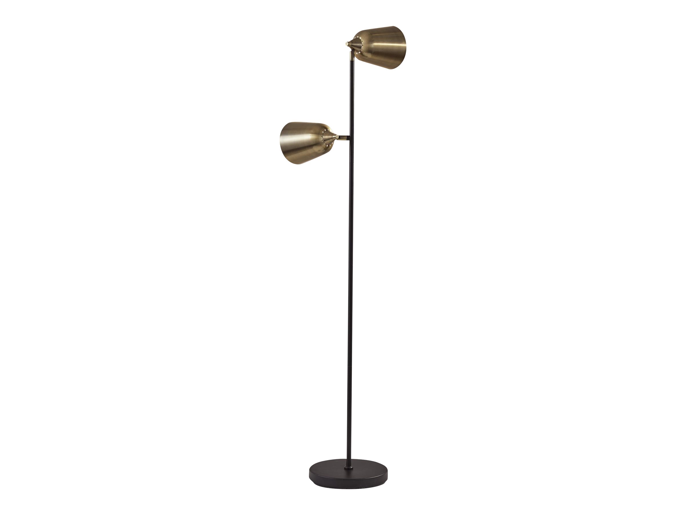 Adesso MidCentury Modern Floor lamp 2 sockets black