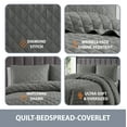 thumbnail image 5 of Swift Home 2PC Reversible Diamond Stitch Soft Quilt & Sham Set, Dark Grey, Twin/Twin XL, 5 of 6