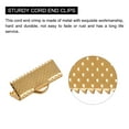 thumbnail image 4 of Unique Bargains 50Pack Ribbon Crimp Clamp Ends 16mm Cord End Clasp for DIY Craft Light Golden, 4 of 7