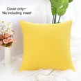 thumbnail image 5 of PiccoCasa Velvet Corn Striped Square Throw Pillow Cover, Yellow, 26"x26", 5 of 7