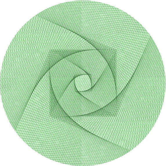 Ahgly Company Indoor Round Patterned Mint Green Area Rugs, 3' Round