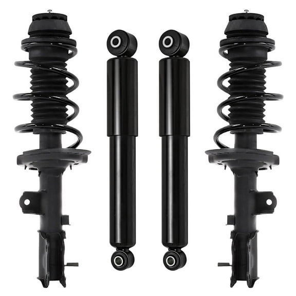 Detroit Axle - Front Struts & Coil Spring   Rear Shock Absorbers Kit Replacement for 2012-2017 Hyundai Accent - 4pc Set