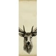 thumbnail image 2 of Popp, Grace 9x18 Gold Ornate Wood Framed with Double Matting Museum Art Print Titled - Triptych Elk II, 2 of 4
