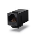 thumbnail image 2 of axGear CAT6 Inline Coupler Keystone RJ45 Female to Female Snap-In Jack - Black 10 PCS, 2 of 6