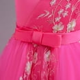 thumbnail image 5 of Odeerbi Girls Dresses Flower Girl Dress Kids Sleeveless Princess Dress Bow Tie Lace Flowers Mesh Dress Tufted Dress, 5 of 8