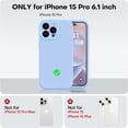 thumbnail image 5 of Compatible with iPhone 15 Pro Case, Upgrade Defender Liquid Silicone, [Enhanced Camera Protection] [Soft Anti-Scratch Microfiber Lining] Shockproof Phone Case iPhone 15 Pro 6.1 inch - Light Blue, 5 of 14