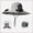 Gray, variant on Summer Solar Fan Fisherman Hat, Solar USB Charging Fan Hat, Wide Brim Solar Fan Hat, Outdoor Sun Protection Hat, Outdoor Fishing Hat, Strong Wind Charging Fan, USB Charging, For Hiking, Camping