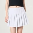 thumbnail image 2 of UAYOTSE Girls Tennis Skirt A-Line Pleated Skirt with Shorts Skort for Golf Athletic(2-3 Years,D30-White), 2 of 4