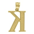 thumbnail image 2 of 10K Yellow Gold Unisex Nugget Ore Initial Charms Small Pendants | K, 2 of 2