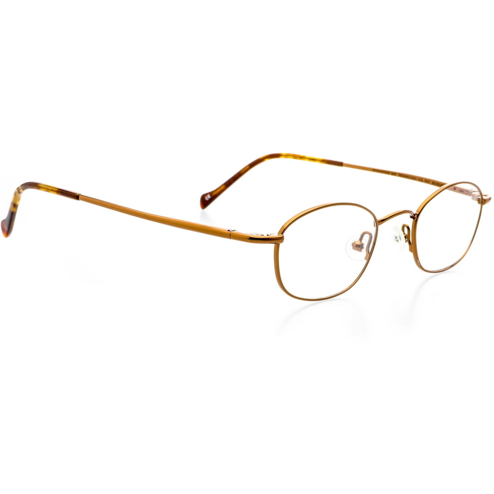 Optical Eyewear Oval Shape Metal Full Rim Frame Prescription Eyeglasses Rx Cocoa Walmart 