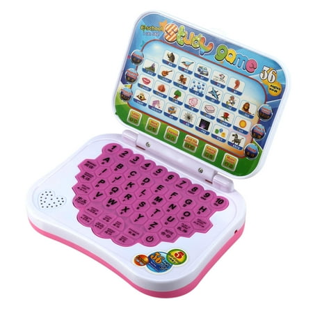 Dilwe Baby Kids Children Bilingual Educational Learning Study Toy Laptop Computer Game, Educational Laptop, Toy Laptop