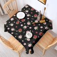 thumbnail image 2 of Pioneer Flower Floral Print Pattern Square Tablecloth, Waterproof Wipeable Spillproof Washable Table Cover for Home Kitchen Party Decor, 52"x52", 2 of 6