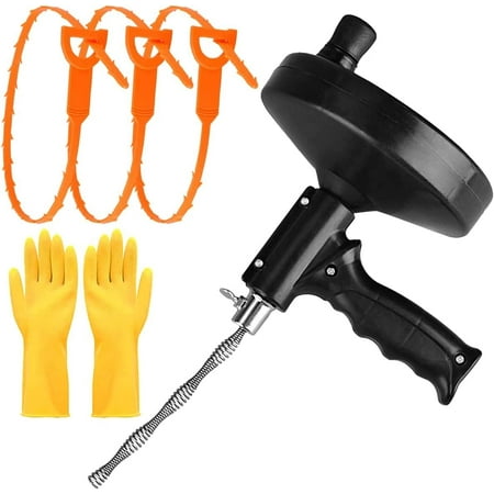 Plumbing Snake Drain Auger 16.4 FT, Professional Snake Drain Removal ...