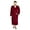 Burgundy, variant on Arusa Int Men's Hooded Fleece Bathrobe Turkish Soft Plush Robe