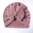 thumbnail image 2 of TAmten Baby Girl Bows Newborn Baby Girls Hats Hospital Hat Baby Plush Beanie Infant Big Bow Hats(Pink,One Size), 2 of 4