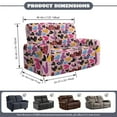 thumbnail image 3 of Jiueut Colorful Heart Leopard Pattern Recliner Loveseat Covers, 6 Pieces Soft Couch Cover Non Slip Reclining Chair Covers with Elastic Edges for Most Loveseat Chairs, 3 of 7