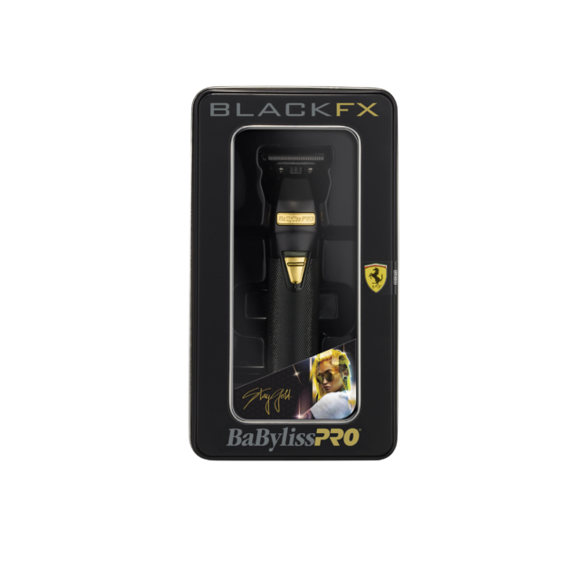 BaBylissPRO Skeleton Metal Trimmer with Exposed T-Blade- BLACKFX, 1 Coun