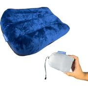 Kampair Portable Camping Inflatable Pillow for Camping, Ultra Lightweight and Compact Erogonomic Travel Air Pillow for Neck Support, Blue
