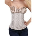 thumbnail image 1 of LELINTA Women's Vintage Jacquard With Pattern Lace Boned Overbust Corset Busiter Top Plus Size S-6XL, 1 of 8